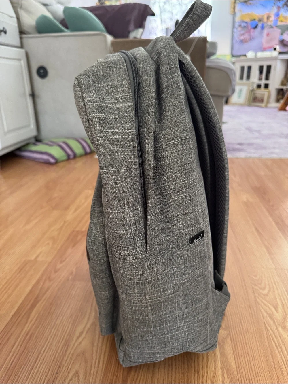 Herschel Supply Co. Pop Quiz Backpack Gray Crosshatch Laptop School Travel Bag